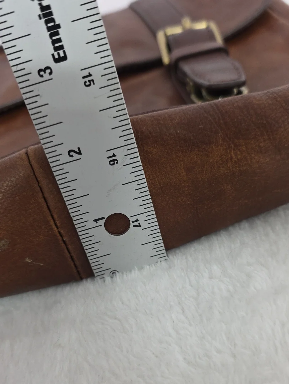 Fossil Brown Leather Messenger Crossbody Bag Distressed Vintage Style